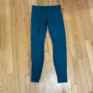 Blue green lululemon pants, size 6